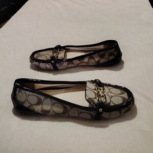 Ladies Size 9 Coach Perri Signature C Slip On Loafers